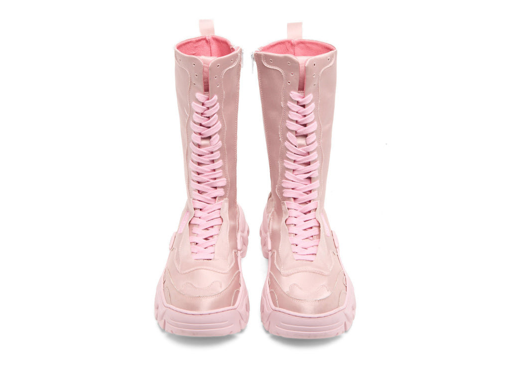 BOCCACCIO II COMBAT BOOT Pink Satin