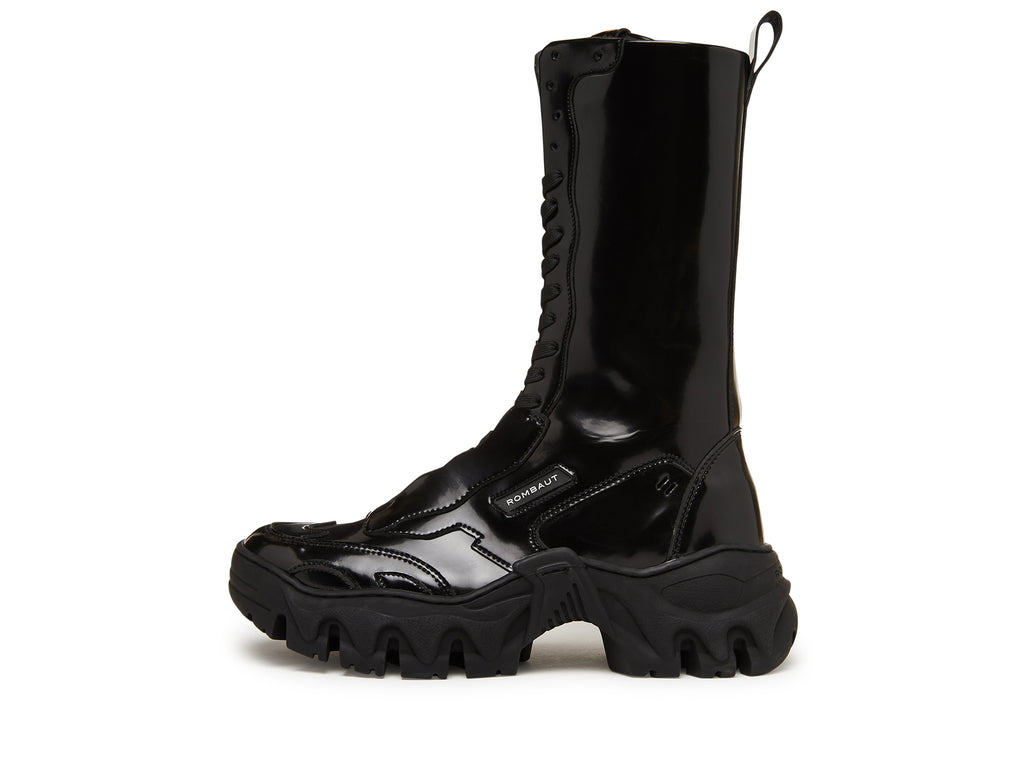 BOCCACCIO II COMBAT BOOT PATENT BLACK