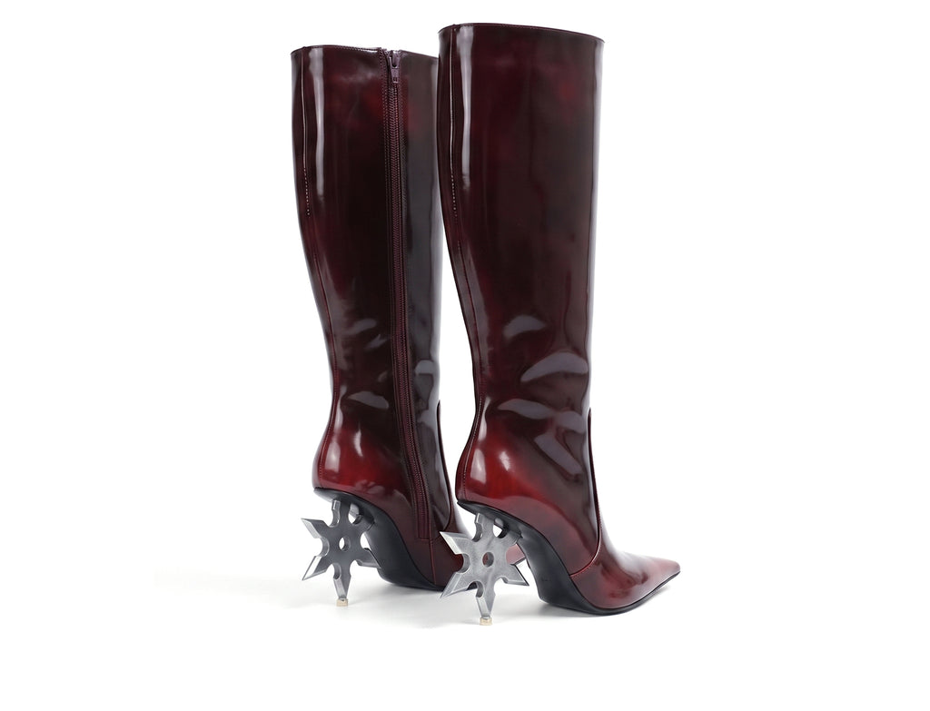 SHURIKEN HEEL BURGUNDY