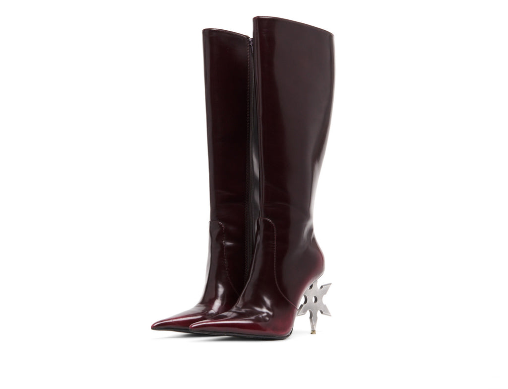 SHURIKEN HEEL Burgundy - PREORDER SHIPS END OF NOV
