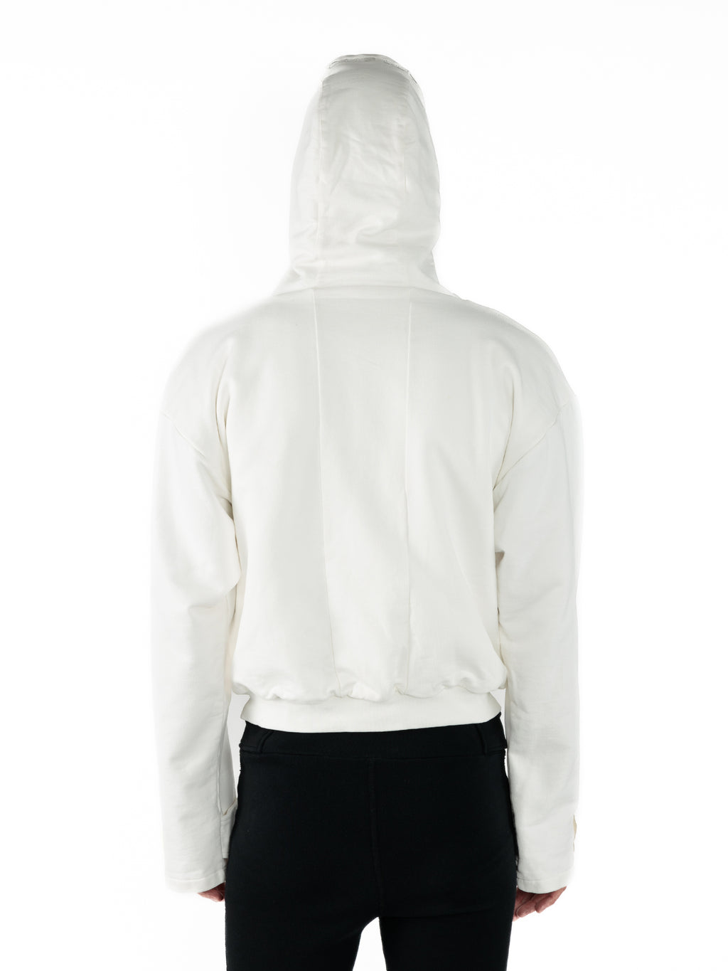 ZIPPED HOODIE WHITE