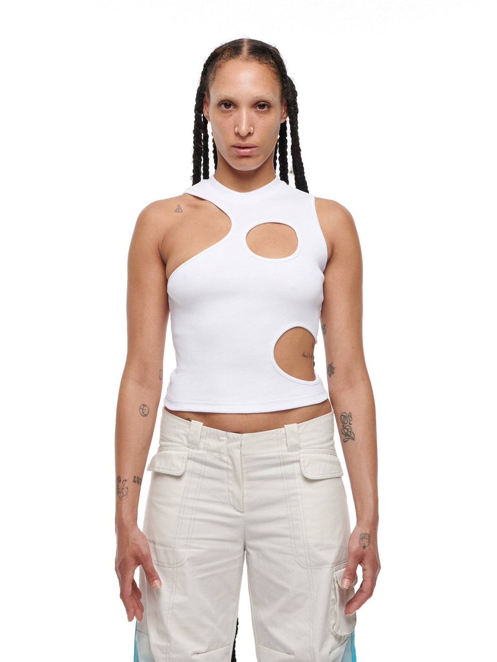 CELL TANK TOP Organic White